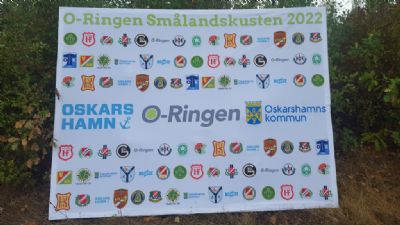 O-ringen Smålandskusten gjorde reklam för jäättearrangemanget. Det blir mer verkligt när man ser vårt klubbmärke i dessa sammanhang.