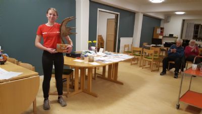Lisa tog hem det fina priset Älghornet som ungdomarna tävlar om på de 4 vandringspristävlingarna under året.