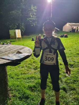 En mycket n&ouml;jd Sofie efter hennes b&auml;sta nattlopp hittills. Det slutade i en mycket stark andraplats. Stort grattis Sofie!