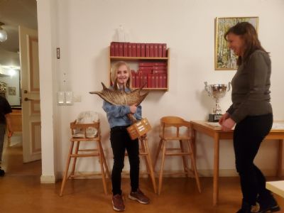 Sofie fick det stora priset Älghornet, ungdomarnas vandringspris.